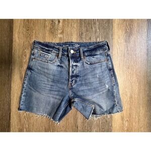 Old Navy OG Straight Denim Shorts Womens 6 Blue Excellent High Rise Cut Off